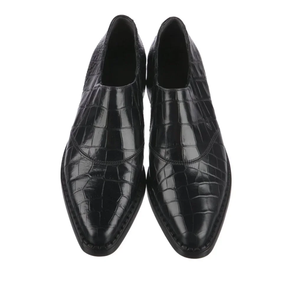 Vince Leather Croc Loafers 7.5